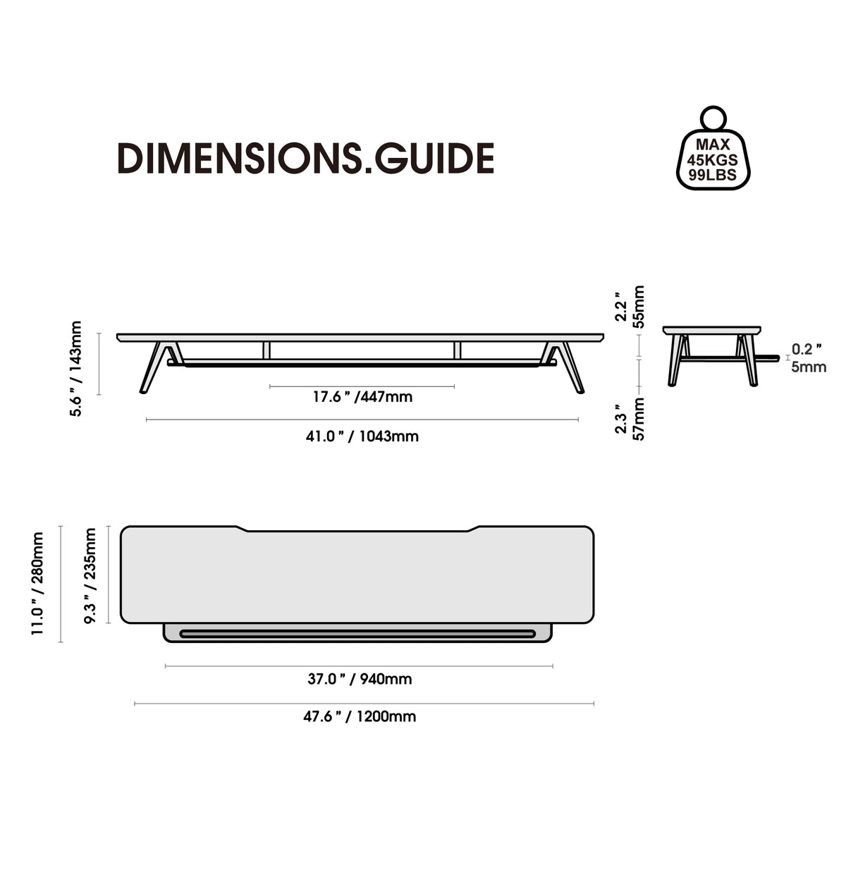 Rodin A222 Monitor Stand