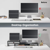 Bastion Dual Monitor Stand D108 - 30.8"-44.5" Black