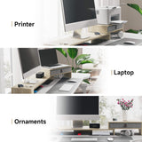 Bastion Dual Monitor Stand D108 - 30.8"-44.5" Oak