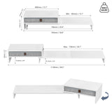 Bastion Dual Monitor Stand D108 - 30.8"-44.5" White