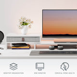Bastion Dual Monitor Stand D108 - 30.8"-44.5" White