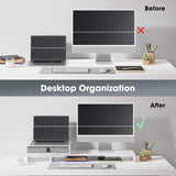 Bastion Dual Monitor Stand D108 - 30.8"-44.5" White