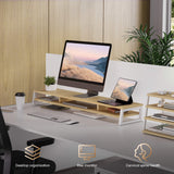 Frida Dual Monitor Stand F210 - 42.5" Oak