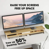 Frida Dual Monitor Stand F210 - 42.5" Oak