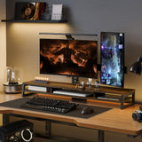 Frida Dual Monitor Stand F210 - 42.5" Walnut