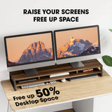 Frida Dual Monitor Stand F210 - 42.5" Walnut