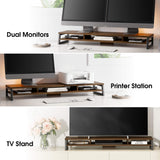 Frida Dual Monitor Stand F210 - 42.5" Walnut