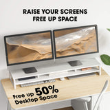 Frida Dual Monitor Stand F210 - 42.5" White