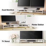 Frida Dual Monitor Stand F210 - 42.5" White