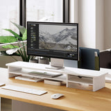 Klimt Dual Monitor Stand K210 - 42.5" White