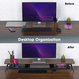 Rodin Dual Monitor Stand A212 - 42.5" Walnut