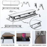 Rodin Dual Monitor Stand A212 - 42.5" Walnut