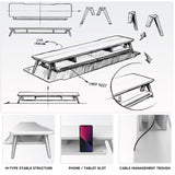 Rodin Dual Monitor Stand A212 - 42.5" White