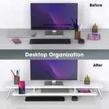 Rodin Dual Monitor Stand A212 - 42.5" White