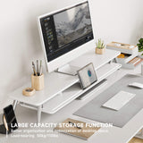 Rodin Dual Monitor Stand A212 - 42.5" White