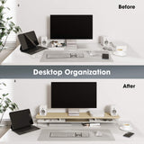 Yugen Dual Monitor Stand Y210 - 42.5" Oak